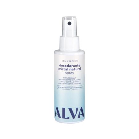 Desodorante Spray Cristal Natural Sem Perfume Vegano 120ml Alva