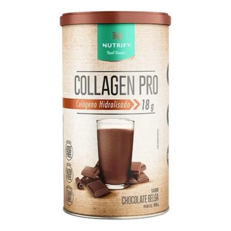 Collagen Pro Sabor Chocolate Belga Lata 450g Nutrify