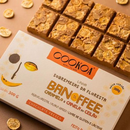 Chocolate Banoffee Caramelo e Canela do Ceilão 300g Cookoa