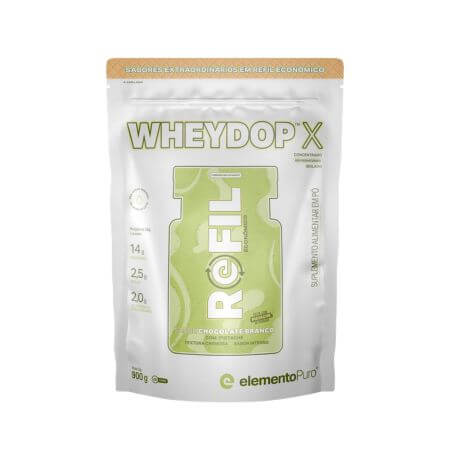 Wheydop X Refil Chocolate Branco com Pistache 900g Elemento Puro