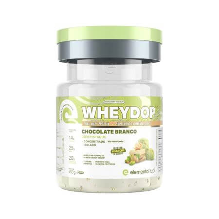 Wheydop X Chocolate Branco Com Pistache Pote 450g Elemento Puro