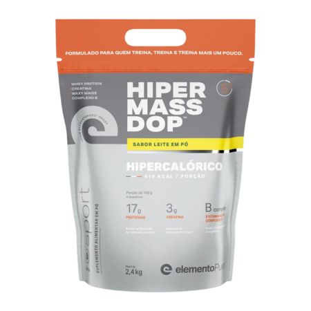 HIPER MASSDOP Hipercalórico Leite em Pó 2,4Kg Elemento Puro