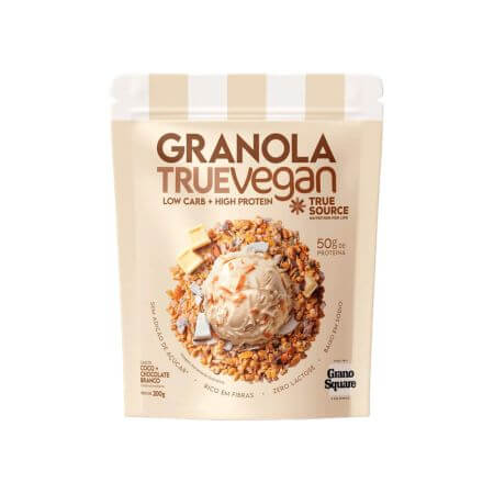 Granola True Vegan Coco com Chocolate Branco Low Carb 200g True Source