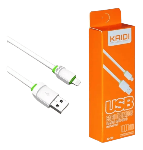 CABO DE CARREGAMENTO TYPE IOS 1M 2A KAIDI