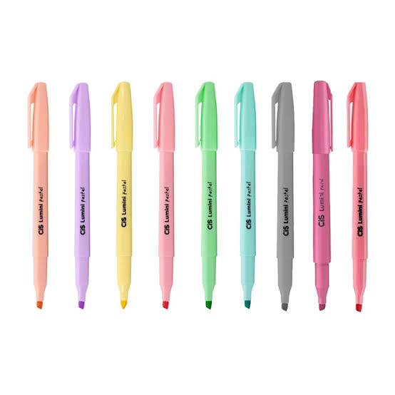 CANETA MARCA TEXTO LUMINI PASTEL CIS