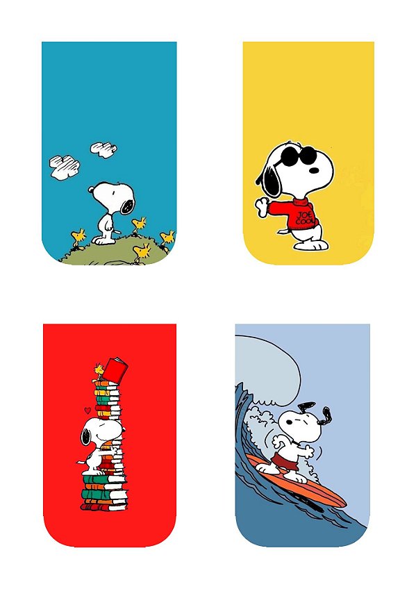 MARCADOR DE PAGINA MAGNÉTICO SNOOPY C/4
