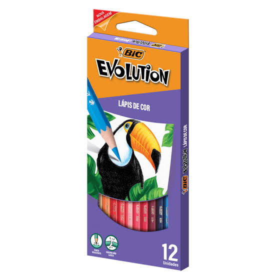 LAPIS DE COR 12 CORES EVOLUTION BIC