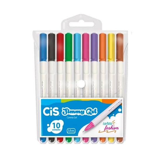 CANETA GEL JIMMY 10 CORES FASHION 1.0 CIS