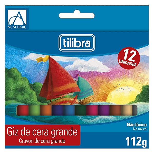 GIZ DE CERA 12 CORES JUMBO TILIBRA