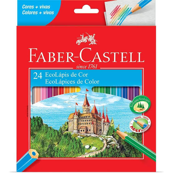 LÁPIS DE COR 24 CORES FABER CASTELL