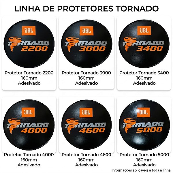 Protetor Tornado 160mm Adesivado Modelos