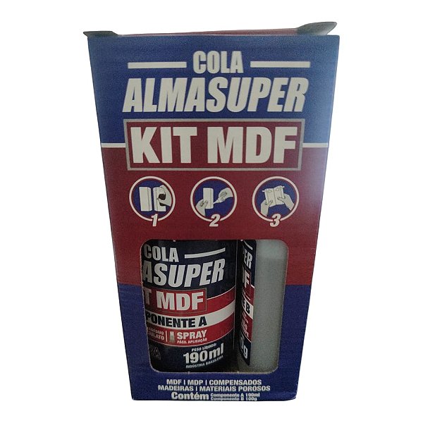 COLA MDF KIT (COMPONENTE A 190ML+B 100G) - ALMAFLEX