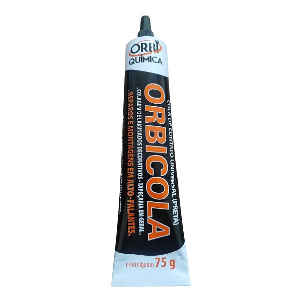 Cola Universal de contato preta 75gr Orbicola