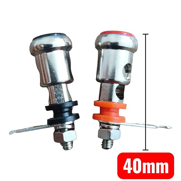 Borne De Pressão Par Conector Terminal Metálico Alto Falante Preto/vermelho