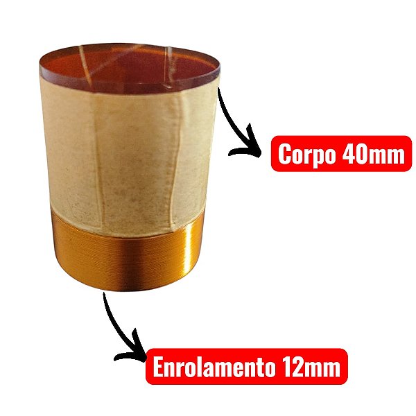 Bobina 30/50 8 Ohms Reparo De Alto Falante 6x9 40x12