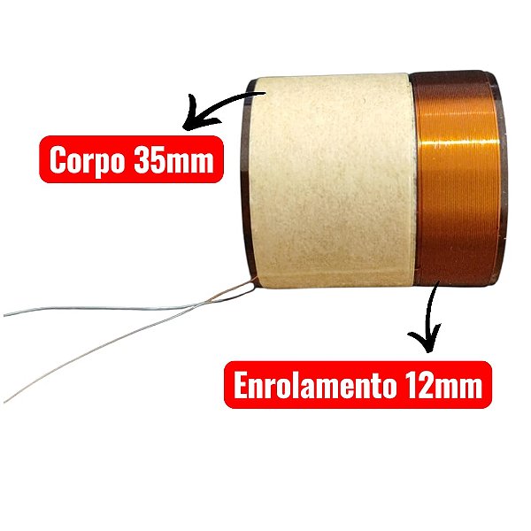 Bobina 31/70 Para Reparo De Alto Falante Médio Grave