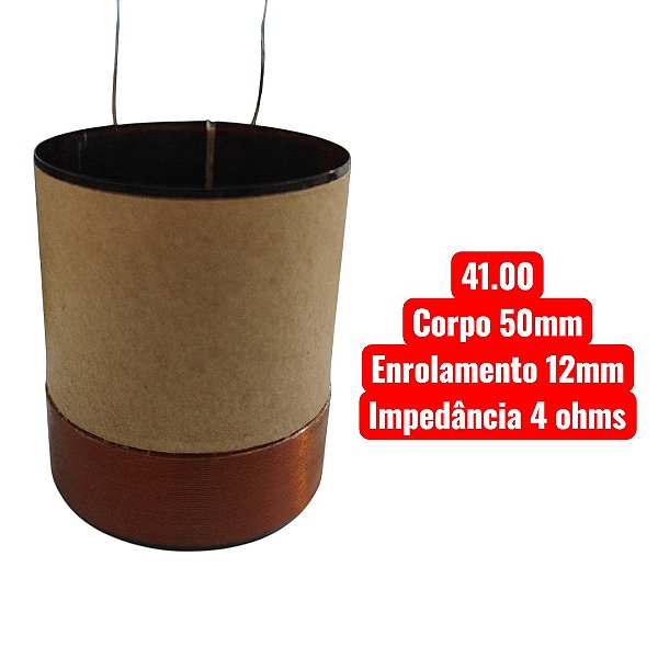 Bobina Para Alto Falante 41.00 50x12