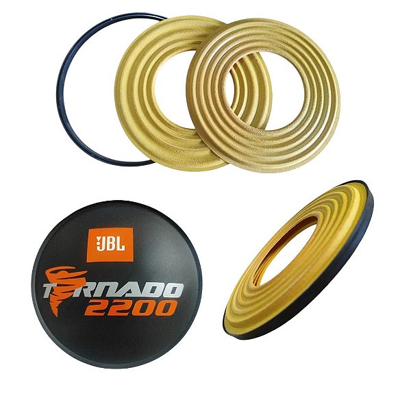 Kit Alto Falante Tornado 2200 - 20 Anel, Centragem Média e Reta + Protetor