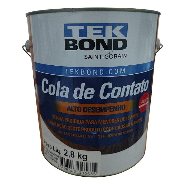 Cola de Contato Tekbond 2,8kg - Adesivo de Alta Resistência