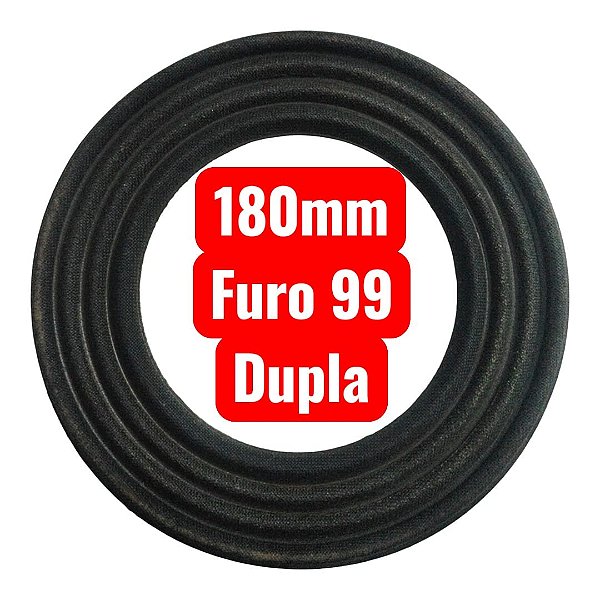 Centragem 180mm Dupla Furo 99 Preta