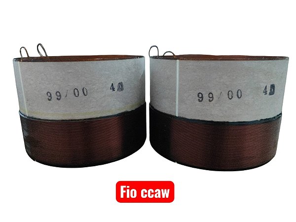Kit 2 Bobinas Reparo de Alto Falante 99.00mm Fio CCAW 70x30