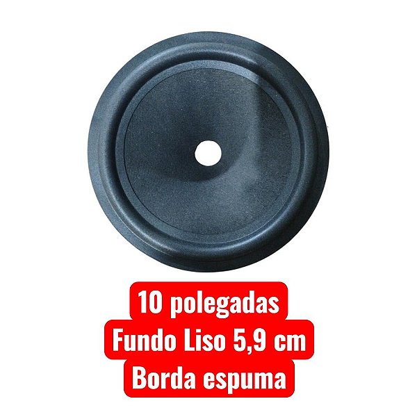 Cone Para Alto Falante 10 Polegadas Borda de Espuma