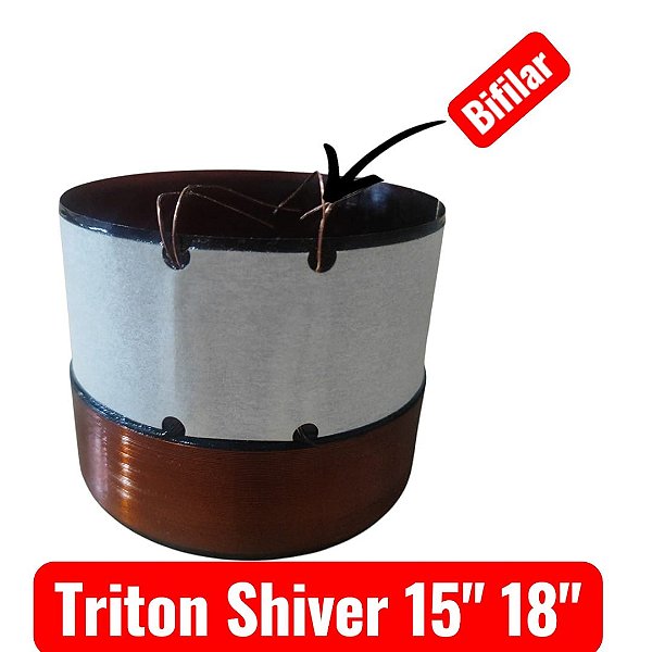 Kit 5un Bobinas 99mm Para Alto Falante Shiver 15/18 Bifilar 80x30