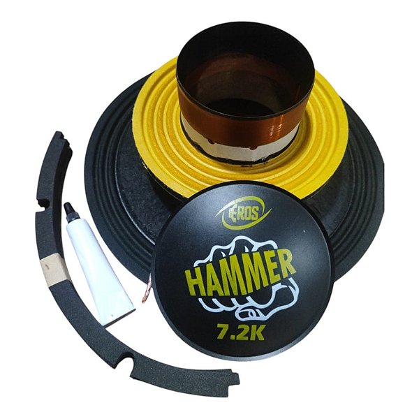 Kit Reparo Alto Falante Woofer Eros Hammer 7.2k 12 Polegadas