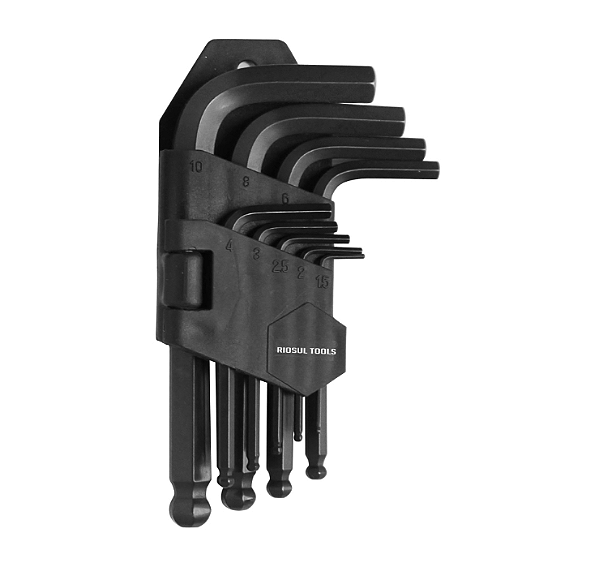 Chave Allen curta 1,5 a 10mm (9Pçs) - R010061 - RIOSUL TOOLS