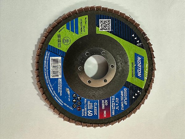 Disco Flap lixa LAM. 4.1/2x7/8 Pol. GR60 R801 - 69957316292 - NORTON