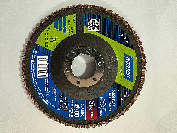 Disco Flap LixaLAM. 4.1/2x7/8 Pol. GR80 R801 - 69957316293 - NORTON