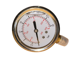 Manometro 1/4 - 0 a 20 BAR - Vertical - C/glicerina - ALF-63G4LM20