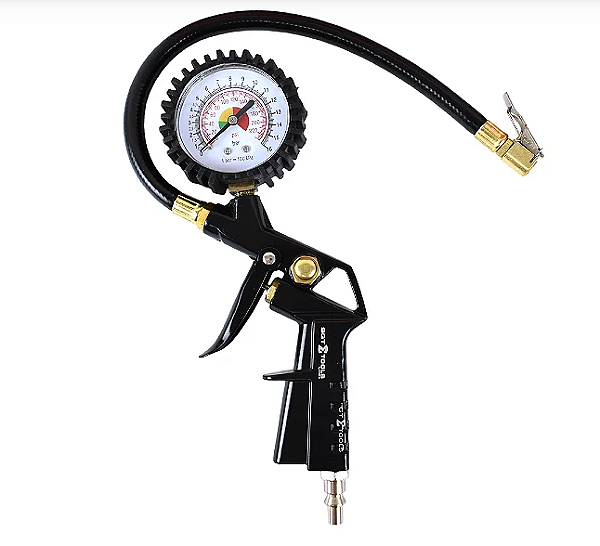 Calibrador Analógico Com Bico Ar 0 a 220PSI Com Manometro - 0761085000 - Sigma