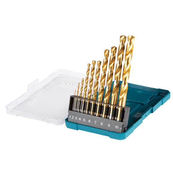 Broca P/ Metal HSS-TIN 1-10mm (CJ) 10PCS - D-72849 - Makita