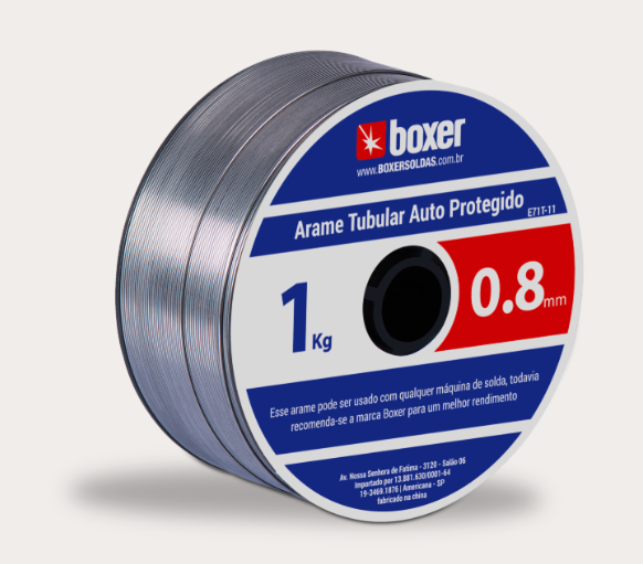 Arame de Solda (Tubular) MIG 0.8mm 1Kg Autoprotegido (ROLO) - 1570003 - Boxer