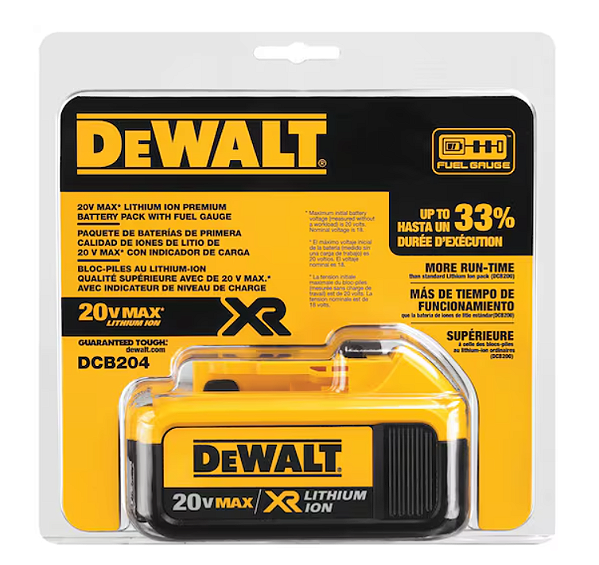 Bateria 20V Ion de Lítio XR 4.0Ah - DCB204-B3 - DeWALT