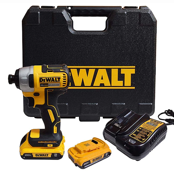 Parafusadeira de Impacto 1/4 20v Max Li ion 2 Bat C/Carr. C/Mal. - DCF7871D2-BR - DeWALT