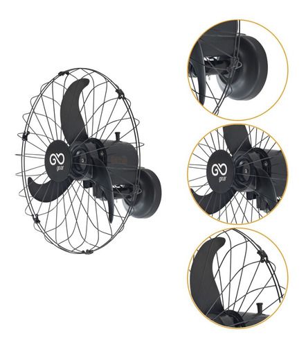 VENTILADOR DE PAREDE IND 60CM VEL 127/220V PRETO VPL