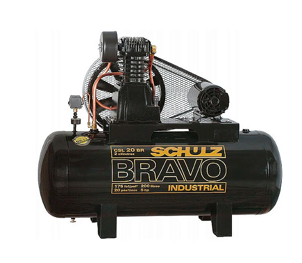 Compressor de Ar Bravo CSL 20 BR/200L 5CV 220/380V - 922.7759-0 - Schulz
