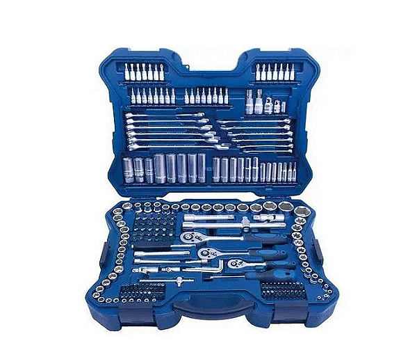 Jogo de Soquetes 1/4", 3/8", 1/2" (214 Peças) - R010127 - Riosul