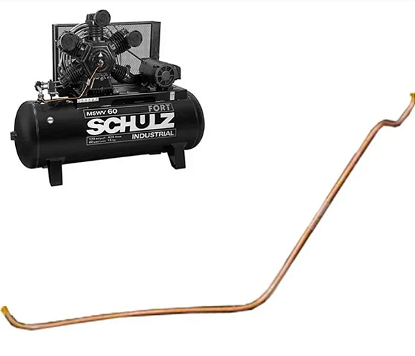Tubo de Alumínio Para Alívio 1/4'' x 865mm MSWV 60 Fort / MSWV 80 Max Serpentina Cobre - 22027522/AT - Schulz