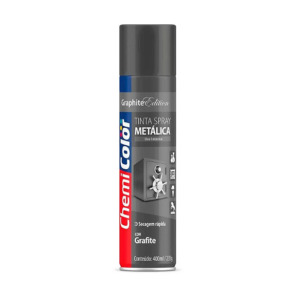 Tinta Spray Uso Geral 400ml Grafite - 0680093 -  CHEMICOLOR