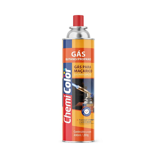 Gás para Maçarico 400ml - 0680479 - CHEMICOLOR