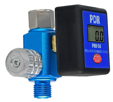 REGULADOR FLUXO DE AR DIGITAL 1/4 P/ PISTOLA - BERLINER