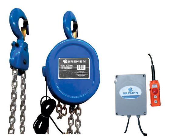 TALHA ELETRICA 5TON 5M 220V C/ BOTOEIRA C/ COMANDO - BREMEN