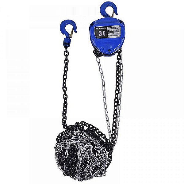 TALHA MANUAL DE CORRENTE3 TON X 5M CORRENTE, DIAM 8MM