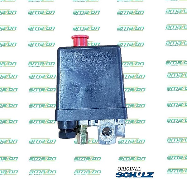SCHULZ - PRESSOSTATO 100 A 140LBS 4 VIAS C/ BOTAO SUPERIOR - OD70 - JOITEC