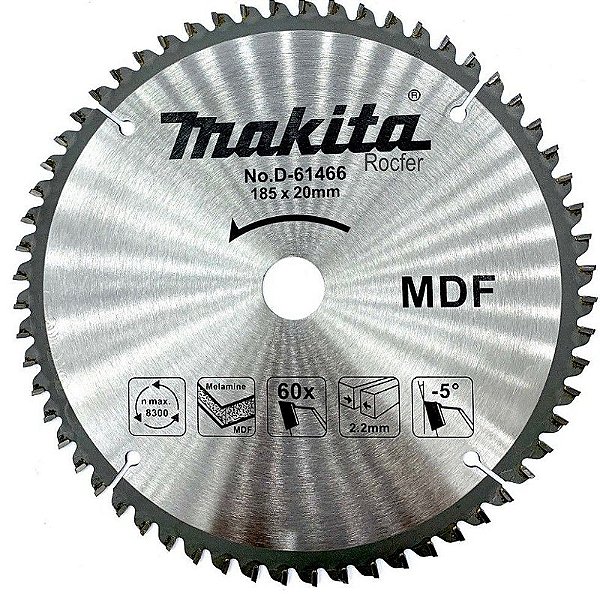 LAMINA SERRA CIRCULAR 185X20MM 60D (MDF) - MAKITA