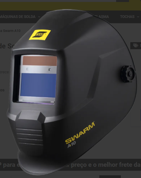 MASCARA DE SOLDA AUTOMATICA C/ REGULAGEM A10 SWARM - 0747670 - ESAB