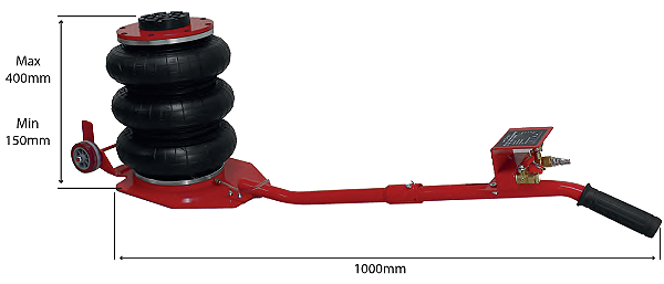 MACACO PNEUMATICO 3,5TON BOLSA 3 GOMOS SGT3035 - SIGMA